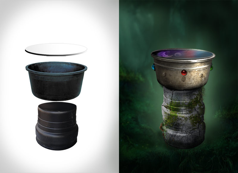 scrying mirror physical platform digital mockup