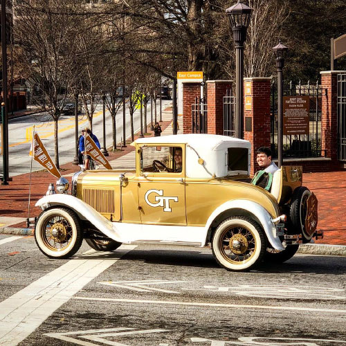 Georgia Tech's ramblin wreck mascot