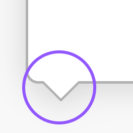 Popover tip with purple circle highlight